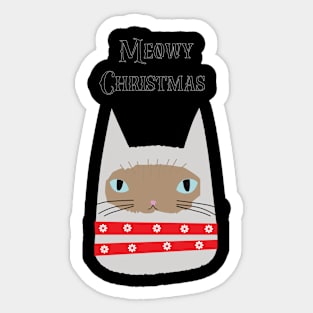 Meowy Christmas Sticker